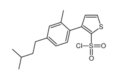 3-[2-methyl-4-(3-methylbutyl)phenyl]thiophene-2-sulfonyl chloride Structure