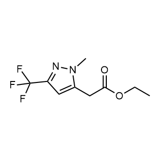 Ethyl 2-(1-methyl-3-(trifluoromethyl)-1H-pyrazol-5-yl)acetate Structure