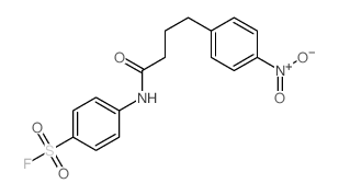 4-[4-(4-nitrophenyl)butanoylamino]benzenesulfonyl fluoride structure