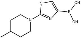 2-(4-methylpiperidin-1-yl)thiazole-4-boronic acid structure