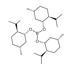 (1R,2S,5R)-2-isopropyl-5-methylcyclohexyl bis((1S,2S,5R)-2-isopropyl-5-methylcyclohexyl) borate (trimenthyl borate)结构式