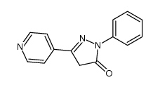 2-phenyl-5-pyridin-4-yl-2,4-dihydropyrazol-3-one结构式