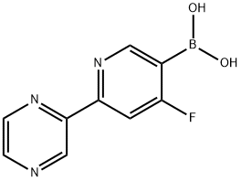 4-Fluoro-2-(pyrazin-2-yl)pyridine-5-boronic acid结构式