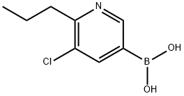 5-Chloro-6-(n-propyl)pyridine-3-boronic acid结构式