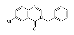 3-benzyl-6-chloro-3H-quinazolin-4-one结构式