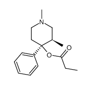Propionic acid (3R)-1,3β-dimethyl-4-phenylpiperidine-4α-yl ester Structure