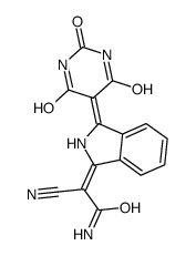 2-cyano-2-[2,3-dihydro-3-(tetrahydro-2,4,6-trioxo-5(2H)-pyrimidinylidene)-1H-isoindol-1-ylidene]acetamide Structure