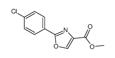 Methyl 2-(4-chlorophenyl)-1,3-oxazole-4-carboxylate结构式
