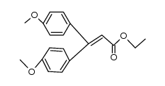 ethyl 3,3-bis(4'-methoxyphenyl)prop-2-enoate结构式