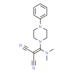 2-[(DIMETHYLAMINO)(4-PHENYLPIPERAZINO)METHYLENE]MALONONITRILE结构式