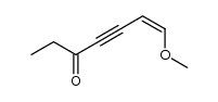 (Z)-7-methoxyhept-6-en-4-yn-3-one结构式