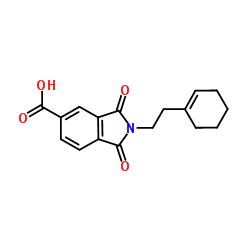 2-[2-(1-Cyclohexen-1-yl)ethyl]-1,3-dioxo-5-isoindolinecarboxylic acid Structure