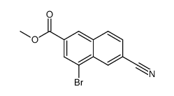 methyl 4-bromo-6-cyano-2-naphthoate Structure