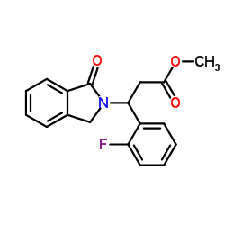 Methyl 3-(2-fluorophenyl)-3-(1-oxo-1,3-dihydro-2H-isoindol-2-yl)propanoate Structure