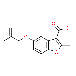 2-methyl-5-((2-methylallyl)oxy)benzofuran-3-carboxylic acid structure