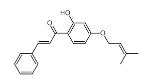 (E)-1-[2-Hydroxy-4-[(3-methyl-2-butenyl)oxy]phenyl]-3-phenyl-2-propen-1-one结构式