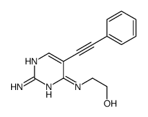 2-[[2-amino-5-(2-phenylethynyl)pyrimidin-4-yl]amino]ethanol Structure