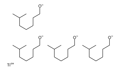 titanium(4+) 6-methylheptan-1-olate structure