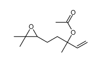 [5-(3,3-dimethyloxiran-2-yl)-3-methylpent-1-en-3-yl] acetate Structure