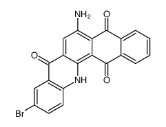 6-amino-10-bromo-13H-naphtho[2,3-c]acridine-5,8,14-trione结构式