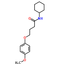 N-Cyclohexyl-4-(4-methoxyphenoxy)butanamide结构式