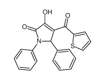 1,5-diphenyl-4-(2-thienoyl)-3-hydroxy-3-pyrrolin-2-one Structure