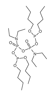 [Pyrophosphorsaeure-bis-diethylamid]-bis-[phosphorigsaeure-dibutylester]-dianhydrid Structure