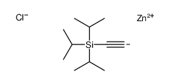 chlorozinc(1+),ethynyl-tri(propan-2-yl)silane结构式