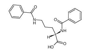 (+)-N2,N5-Dibenzoyl-L-ornithine Structure