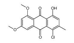 4-Chlor-1-hydroxy-6,8-dimethoxy-3-methylanthraquinon Structure