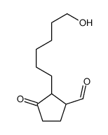 2-(6-hydroxyhexyl)-3-oxocyclopentane-1-carbaldehyde结构式