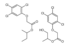 butan-2-yl 2-(2,4,5-trichlorophenoxy)acetate,1-hydroxypropan-2-yl 2-(2,4,5-trichlorophenoxy)acetate结构式