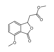 (4-methoxy-3-oxo-1,3-dihydro-isobenzofuran-1-yl)-acetic acid methyl ester Structure