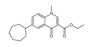 1-methyl-3-carboethoxy-4-oxo-6-cycloheptyl-1,4-dihydroquinoline结构式