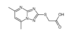 2-[(5,7-dimethyl-[1,2,4]triazolo[1,5-a]pyrimidin-2-yl)sulfanyl]acetic acid结构式