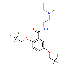 N-[2-(DIETHYLAMINO)ETHYL]-2,5-BIS(2,2,2-TRIFLUOROETHOXY)BENZENECARBOXAMIDE结构式
