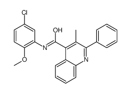 N-(5-chloro-2-methoxyphenyl)-3-methyl-2-phenylquinoline-4-carboxamide结构式