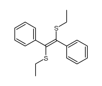 (E)-1,2-Bis(ethylthio)-1,2-diphenylethen结构式