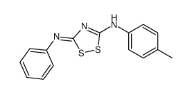 5-(4-methylphenyl)imino-N-phenyl-1,2,4-dithiazol-3-amine结构式