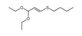 1-butylsulfanyl-3,3-diethoxy-propene结构式