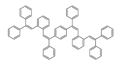 1,4-bis[2-[2-(2,2-diphenylethenyl)phenyl]-1-phenylethenyl]benzene结构式
