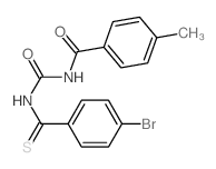 N-[(4-bromobenzenecarbothioyl)carbamoyl]-4-methyl-benzamide structure