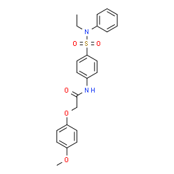 N-(4-{[ethyl(phenyl)amino]sulfonyl}phenyl)-2-(4-methoxyphenoxy)acetamide Structure
