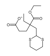 4-(1,3-dithian-2-ylmethyl)-4-ethoxycarbonylhexanoate结构式