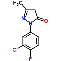 2-(3-Chloro-4-fluorophenyl)-5-methyl-2,4-dihydro-3H-pyrazol-3-one Structure