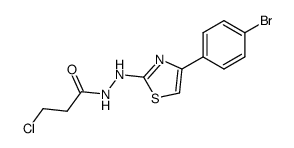 3-chloro-propionic acid N'-[4-(4-bromo-phenyl)-thiazol-2-yl]-hydrazide结构式