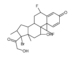 (6R,8S,10S,11S,13S,14S,16R,17R)-17-bromo-6,9-difluoro-11-hydroxy-17-(2-hydroxyacetyl)-10,13,16-trimethyl-6,7,8,11,12,14,15,16-octahydrocyclopenta[a]phenanthren-3-one结构式