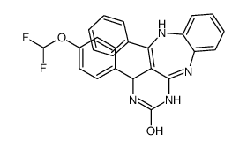 4-[4-(difluoromethoxy)phenyl]-5-phenyl-3,4,6,11-tetrahydropyrimido[4,5-b][1,5]benzodiazepin-2-one Structure