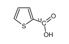 2-thiophenecarboxylic acid, [carboxyl-14c]结构式