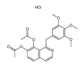 7,8-diacetoxy-1-(3,4,5-trimethoxybenzyl)isoquinoline hydrochloride Structure